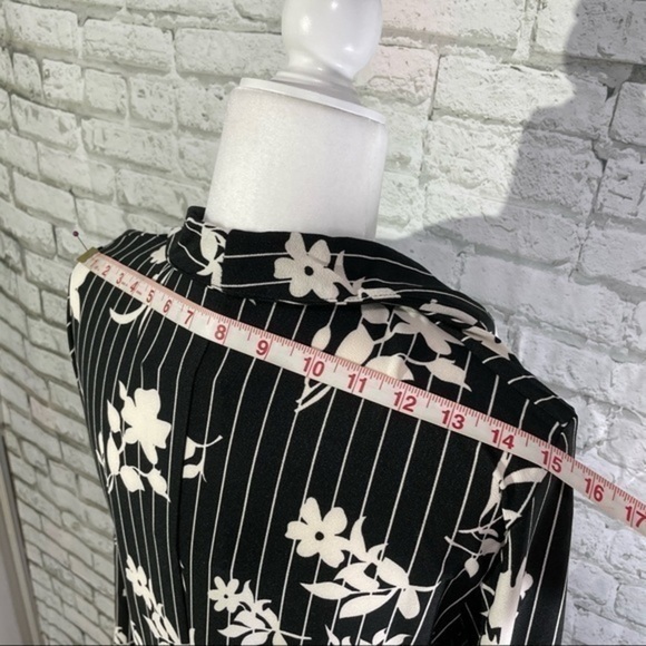 MILAN KISS Black White Floral Jacket Medium - Picture 16 of 16